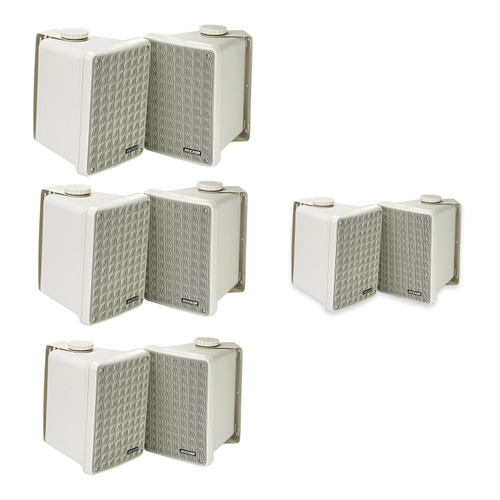 Kicker KB6 Indoor Outdoor Grey Speakers – 4 Pair for Patio, Dock & Garage