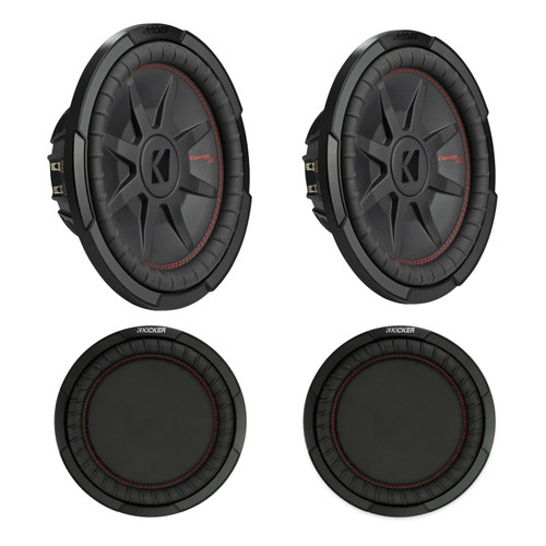 Kicker 48CWRT124 CompRT (2) 12in Sub 47KBRW12 Passive Radiator Bundle