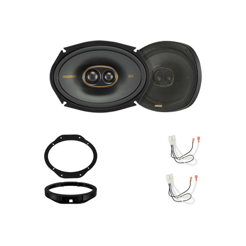 Kicker KSC 6x9 Front Door Speaker Kit for Ford F-150 2015-2024 with Adapters
