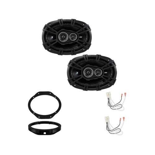Kicker DSC 6x9 Front Door Speaker Kit for Ford F-150 2015-2024 with Adapters