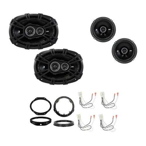 Kicker DSC 4 Speaker Upgrade Kit for Ford F-150 2015-2024 w Adapters