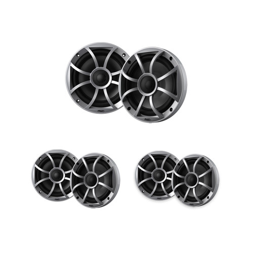 Wet Sounds RECON 6 6.5in Marine Speakers 6 Pack Black Silver