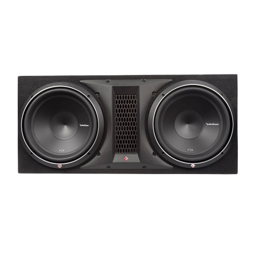 Rockford Fosgate P2-2X12 Dual 12" Ported Loaded Enclosure, 800 Watts Rms, - 1-Ohm Final, H 15.1” X W 33.9” X D 16.4” - Used, Very Good