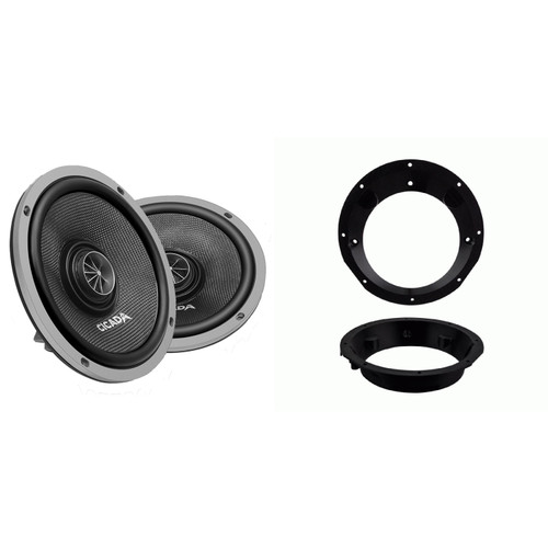 Cicada Audio CXX65.4 5.25 to 6.5 Speaker Adapter Kit for 98-13 Harley HD