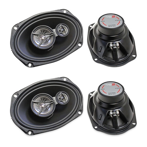 Cerwin Vega XED693 - Two Pairs Of XED Series XED693 6x9-Inch 3-Way Speakers with grills, 4-Ohm (2 Pairs)