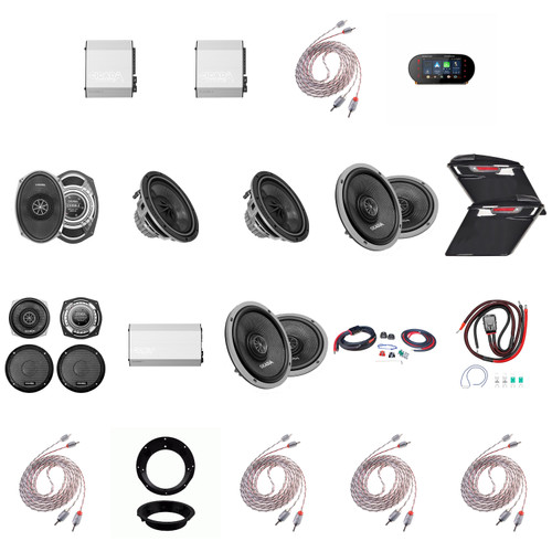 Cicada CXX Audio Full System with Diamond MSHD9813RG 98-13 Harley SG Ultra