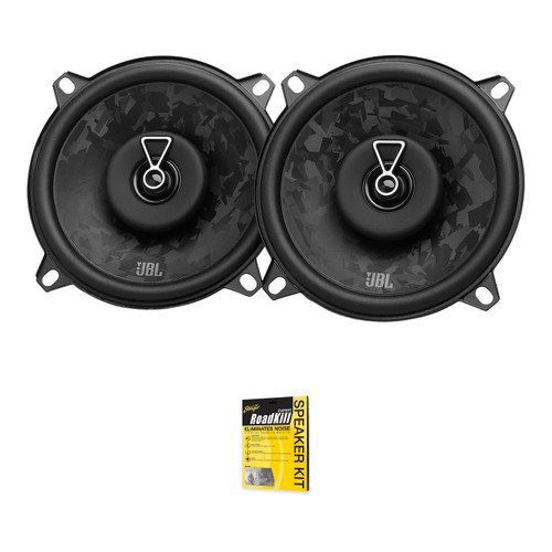 JBL STAGE358F 5.25” 2-Way Coaxial Speaker No Grille with Stinger RKXSK RoadKill Expert Sound Deadening Speaker Kit