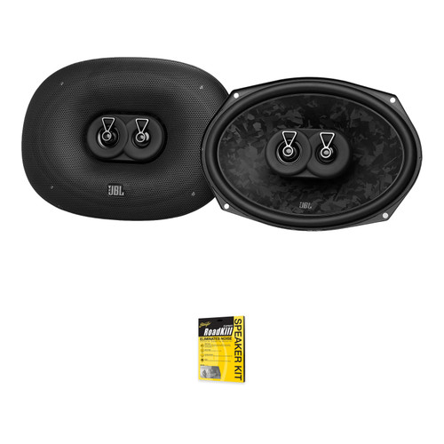 JBL STAGE3968M 6” x 9” 3-Way Speaker with Grille with Stinger RKXSK RoadKill Expert Sound Deadening Speaker Kit