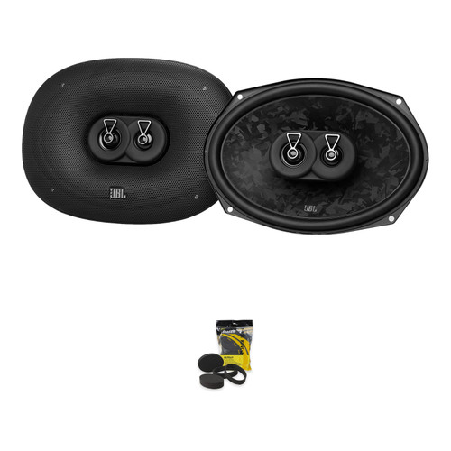 JBL STAGE3968M 6” x 9” 3-Way Speaker with Grille with Stinger RKFR69 Roadkill Fast Rings 6x9"