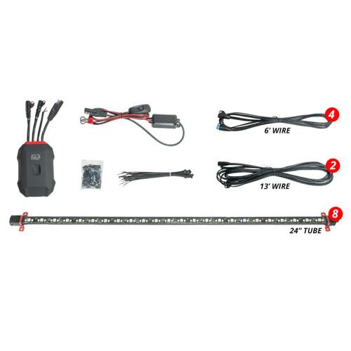 XKGLOW MX-CAR-STA XKmax RGBW 8pc Addressable App Control Car Underglow Kit