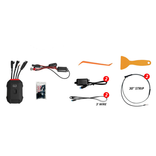 XKGLOW MX-FO-MINI XKmax 2x30in Fiber Optic Interior Ambient Light Strip App Control Kit