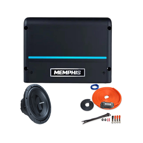 Memphis PRX12FT 12in Sub & PRX500.1V2 Amp 4GA Kit