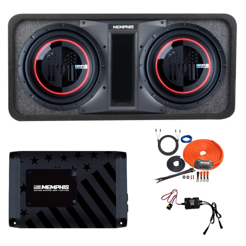 Memphis Audio 250th Anniversary Special Edition 76PRX Dual12 Inch 1000 Watt LED Bass Package