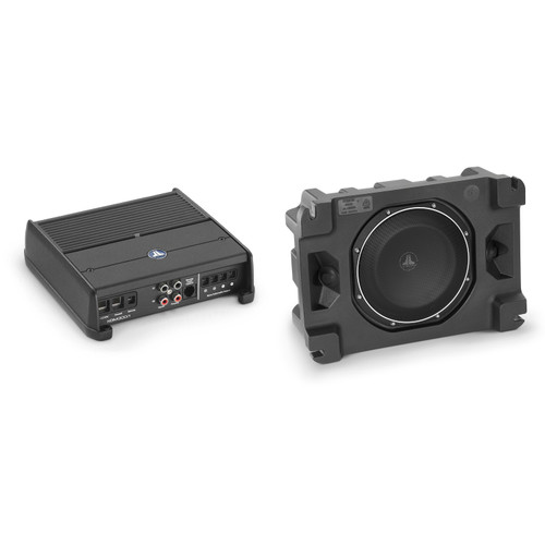 JL Audio Pontoon - Tritoon Boat Audio Upgrade, Bass Package 10" PES110-TW1-2 Sub Enclosure & XDM300/1 Marine Amplifier