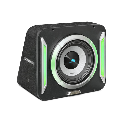 Alpine S2-SB10 10" S-Series Halo PrismaLink Preloaded Subwoofer Wedge Enclosure with RGB Lighting - Used, Open Box