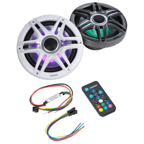 Clarion CMSP-771RGB-SWG 7.7-inch Speakers, Sport Grilles with RGB LED Lighting & Remote