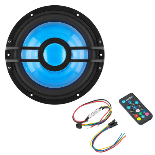 Clarion CMSP-101RGB-4 10" Marine 4-Ohm Subwoofer with RGB LEDs & Remote