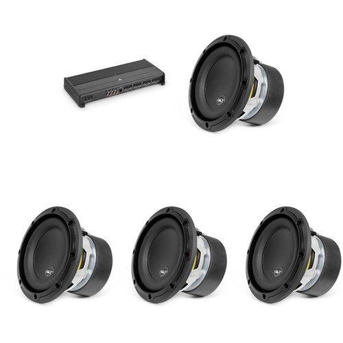 JL Audio (4) 6W3v3-4 6.5" Sub w/ XDM800/8 Amplifier Audio Upgrade