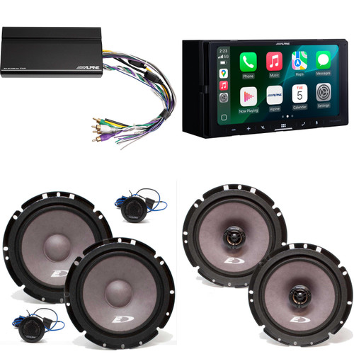 Alpine iLX-W770 Digital Multimedia Receiver w/ A Pair Alpine SXE-1751S 6.5" Component, SXE-1726S 6.5" Coax & Power Pack