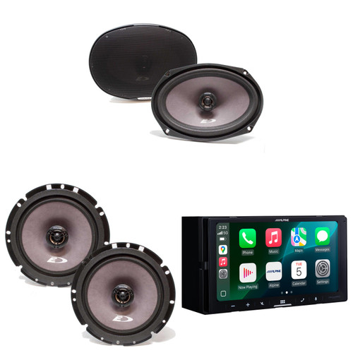 Alpine iLX-W770 Digital Multimedia Receiver & A Pair Alpine SXE-1726S 6.5" Coax and A Pair SXE-6926S 6x9 Coax Speakers