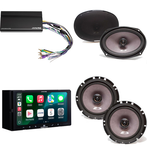 Alpine iLX-W770 Digital Multimedia Receiver & A Pair Alpine SXE-1726S 6.5" Coax, SXE-6926S 6x9 Coax & Power Pack
