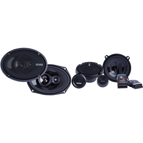 Memphis Audio PRX50C Power Reference Series 5.25" Component Speakers With 1" Tweeters - Pair with PRX6903 Power Reference Series 6x9" 3-Way Coaxial Speakers With Swivel Tweeters - Pair