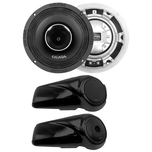 Cicada Audio CH8.4 - Coaxial Horn 8-inch - 4 Ohm with 14CHDLID8R - H-D 2014-2023 8-inch Lid Paintable
