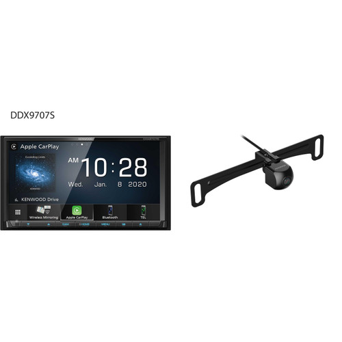 KENWOOD DDX9707S 6.95" DVD Multimedia Receiver with a CMOS-240U Universal Backup Camera