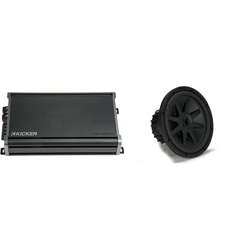 Kicker 50CVX122 CompVX 12" Sub, Dual 2-Ohm & 46CXA12001 Amplifier