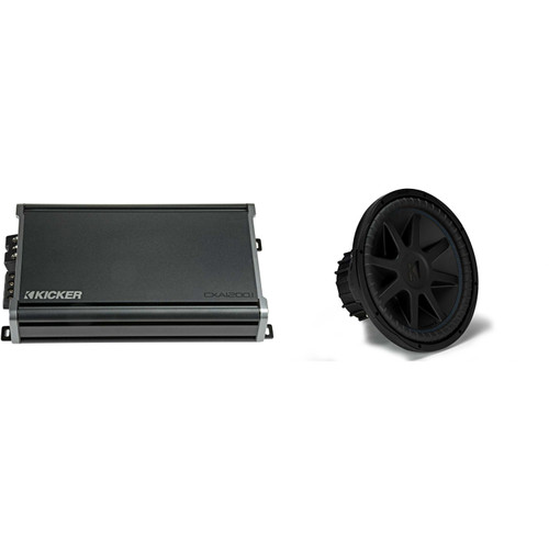 Kicker 44CVX154 CompVX 15" Sub, Dual 4-Ohm & 46CXA12001 Amplifier