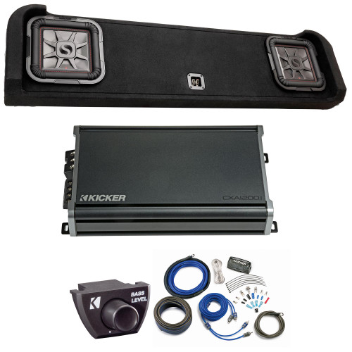 Kicker L7102T Custom Dual 10" Subwoofer Enclosure Bundle Compatible with Select F - 150 Vehicles