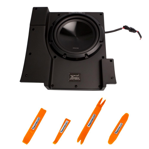 Alpine SBV-10-WRA Pre-Loaded 10-Inch Subwoofer for 2007-2018 Jeep Wrangler JKU With Panel Tool Kit