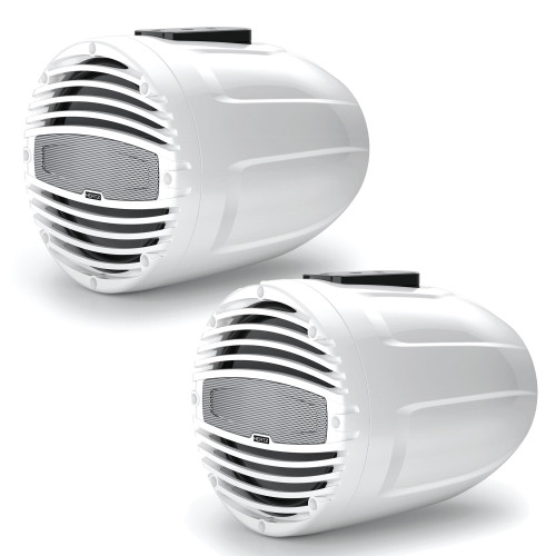 Hertz 8" Marine Tower Speakers (Pair) – Flat Mount, White – HTX-8-M-FL-W – Boat Audio Upgrade for Wake & Surf Boats