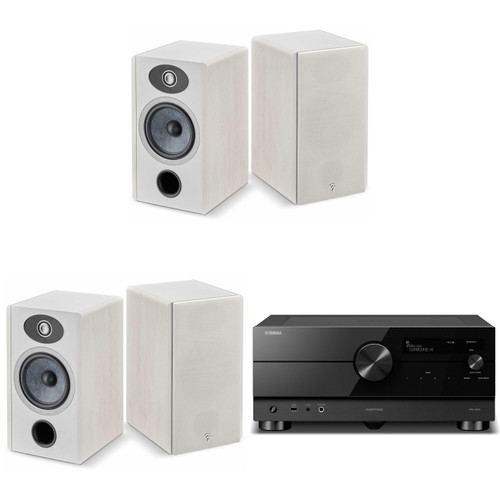 Focal Vestia No1 Light Wood Bookshelf Speakers, Pair, with RX-A6A Receiver Bundle