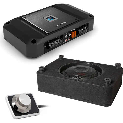Alpine RS-SB12 12" Halo R-Series R2 Preloaded Subwoofer Enclosure & R2-A75M Amp Bundle