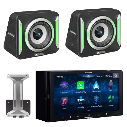 Alpine ILX-W670 Receiver & (2) S2-SB12 PrismaLink™ S2-Series sealed 12" subwoofer with Built-In RGB lighting Bundle