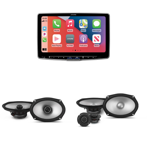 Alpine ILX-F511 Halo11 11" Multimedia Touchscreen Receiver & 1 Pair Alpine S2-S69 Type S 6x9 Coax Speakers and 1 Pair S2-S69C Type S 6x9 Component Speakers
