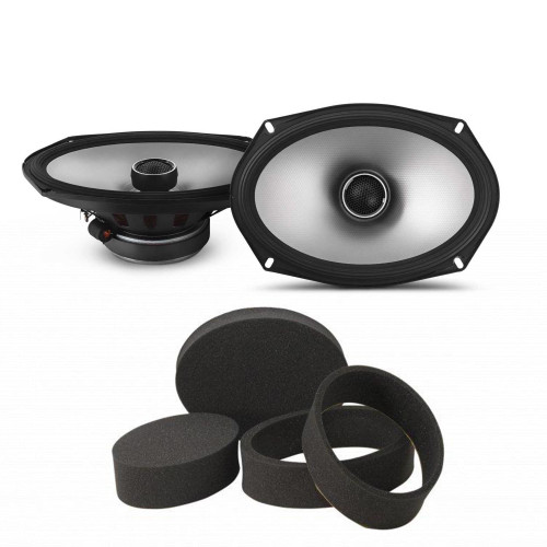 Alpine 2 Pairs S2-S69C 6x9" Type S Component Speakers with 2 Pairs Stinger RKFR69 Roadkill Fast Rings 6x9"
