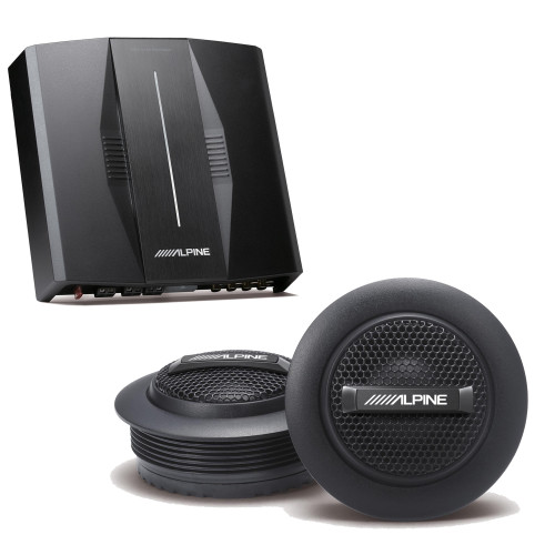 Alpine PXE-C80-88 OPTIM8 8-Channel Hi-Res Digital Sound Processor Amplifier w/ S-S10TW 1" Silk Dome Tweeter Set Bundle