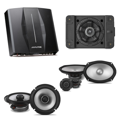 Alpine PXE-C80-88 OPTIM8 8-Channel Hi-Res DSP Amplifier w/ SS-SB10 Subwoofer, S2-S69C & S2-S65 Bundle
