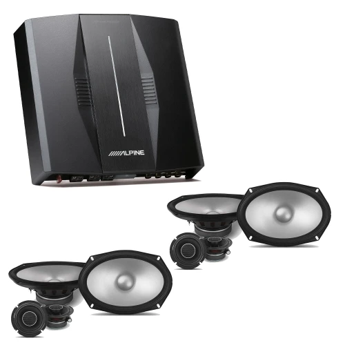 Alpine PXE-C80-88 OPTIM8 8-Channel Hi-Res Digital Sound Processor Amplifier w/ (2) S2-S69C Component Bundle
