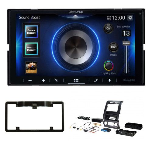 Alpine ILX-W670 7-Inch Receiver + PAC RPK4-FD2201 2015+ Ford F-150 & SuperDuty W/ 4.2 Display Kit + Back up Camera and License Plate Frame