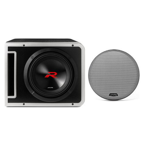 Alpine R2-SB10V Next-Gen 10" R-Series Halo Loaded Sub Enclosure with KTE-10G.3 Grill