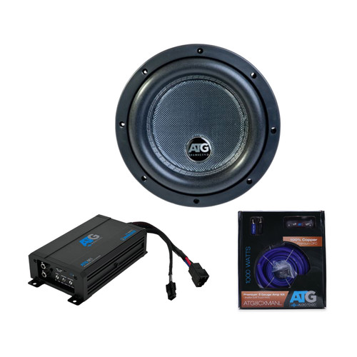 ATGM1 500W Mono Amp + TS8X2.4 8in DVC Subwoofer + OFC 8 Gauge Amp Kit