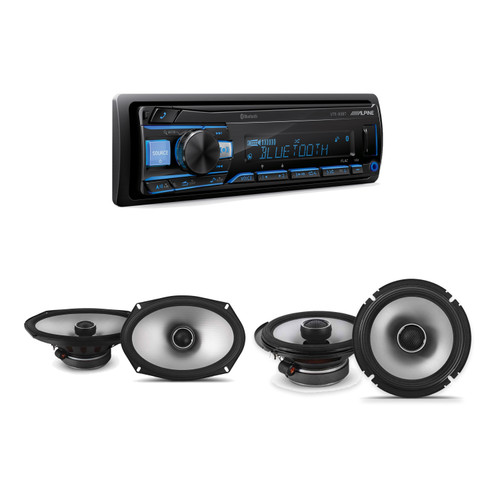 Alpine UTE-83BT with S2-S65 & S2-S69 Coaxial Speaker Bundle