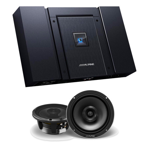 Alpine Status HDA-F60 Amp with HDZ-65 6.5in Coaxial Speakers