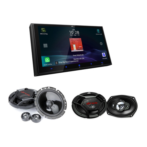 JVC KW-M795BW + 6.75 Component + 6x9 Speaker Bundle