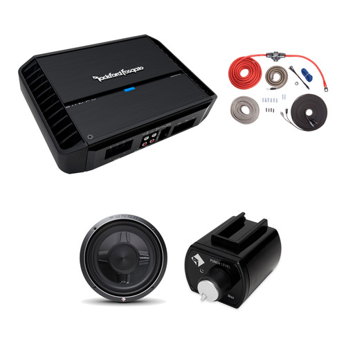 Rockford P3SD4-12 Shallow 12in Sub, P500X1BD Amp and 4GA Kit