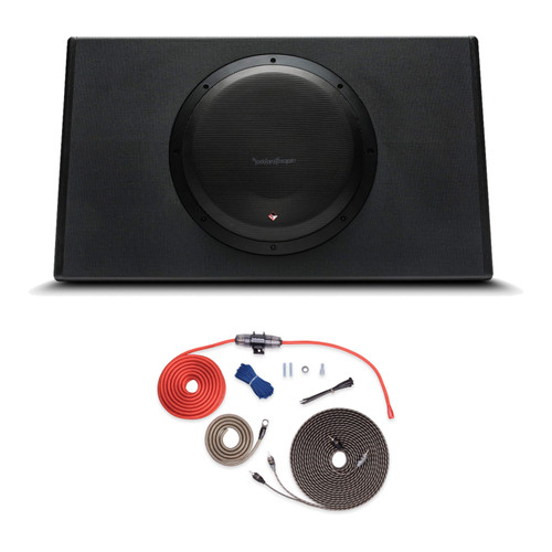 Rockford P300-12T Powered Truck Sub with RFK8I 8GA Install Kit