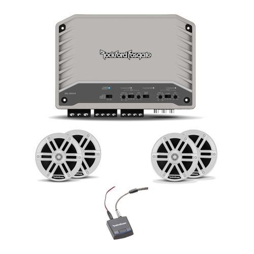 Rockford Bluetooth Marine 4-Speaker System with M2-300X4 Amp